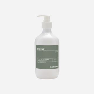 Ekologický čistiaci prostriedok na umývanie riadu bez vône v 490 ml fľaši.