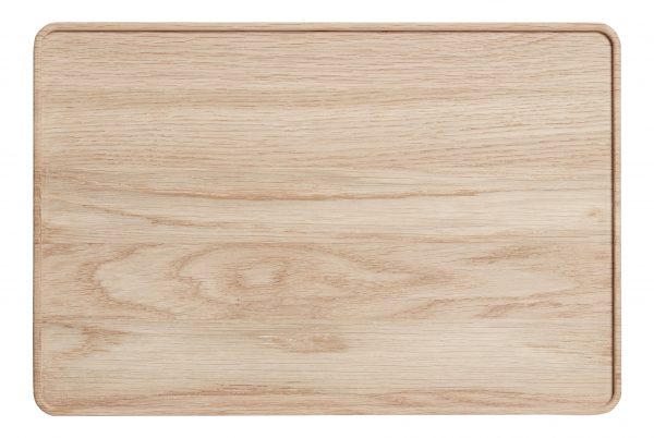 Drevený podnos o rozmere 36 x 24 cm z dubového dreva v prírodnej farbe zo série CREATE ME.