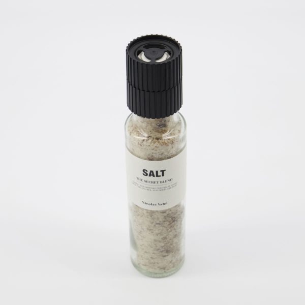 Delikatesa soľ SECRET BLEND od Nicolas Vahé v praktickom a dizjanovom mlynčeku v objeme 320 g.