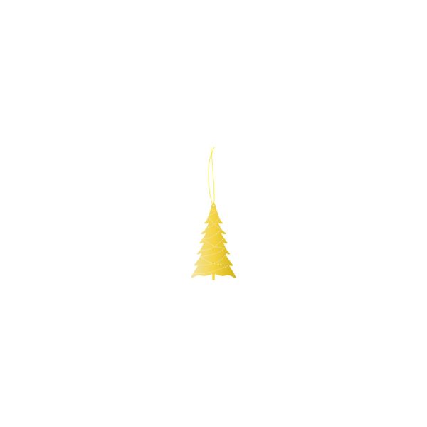 Zlatá vianočná ozdoba ideálna na dozdobenie adventného venca alebo vianočného stromčeka