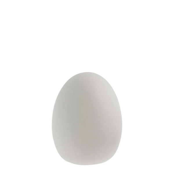 Keramické vajíčko je vyrobené ručne z matnej, neglazovanej keramiky o priemere 9 cm a výške 12 cm.