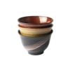 Kameninová miska MATCHA zo série Kyoto Ceramics inšpirovaná japonskými čajovými miskami v krásnych zemitých farbách o priemere 12,5 cm. Sada 3 ks.